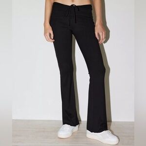 Urban Outfitters Out From Under Ruched V-Waist Flare Black Legging NWT